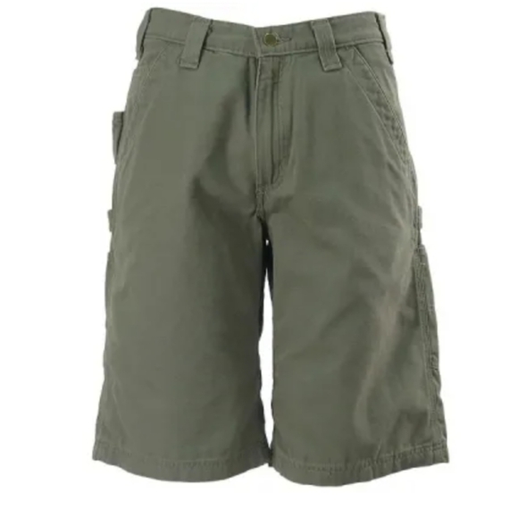 Carhartt cotton canvas carpenter shorts Moss Green B163LDN Size 42 EUC - Picture 1 of 10